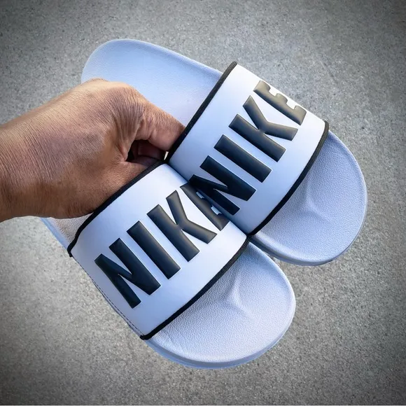 NIKE OFFCOURT SLIDE LIGHT WOLF COOL GREY BLACK OFF