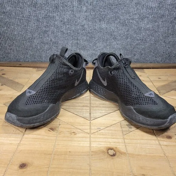Nike PG 4 Men's Size 9 Basketball Shoes Black Gray Mid Top Trainer Sneakers