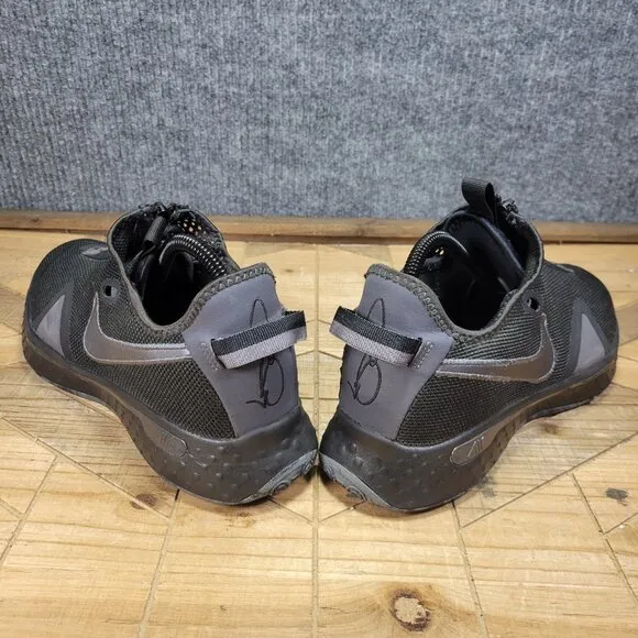 Nike PG 4 Men's Size 9 Basketball Shoes Black Gray Mid Top Trainer Sneakers