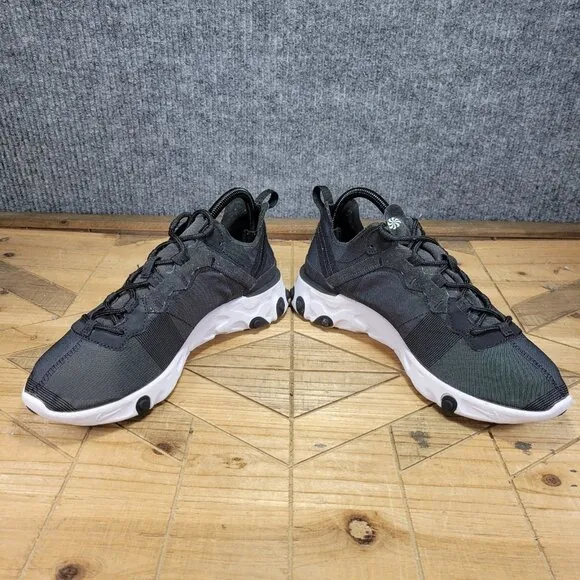 Nike Sneakers Men 8M React Element 55 Running Shoes Black Athletic BQ6166-003