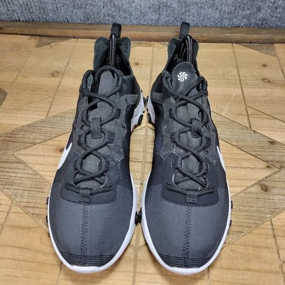 Nike Sneakers Men 8M React Element 55 Running Shoes Black Athletic BQ6166-003