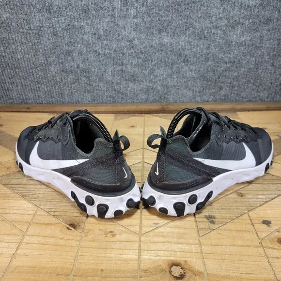 Nike Sneakers Men 8M React Element 55 Running Shoes Black Athletic BQ6166-003
