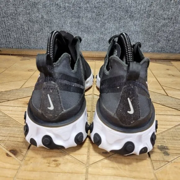 Nike Sneakers Men 8M React Element 55 Running Shoes Black Athletic BQ6166-003