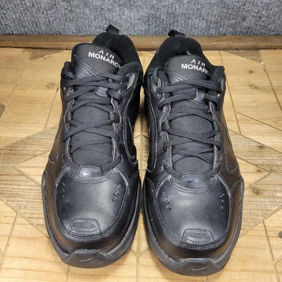 Nike Air Monarch IV Sneakers Triple Black 416355-001 Mens Size 11 4E