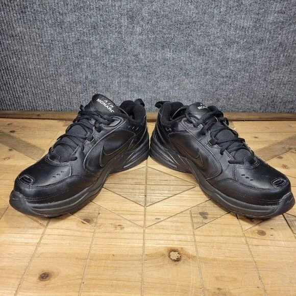 Nike Air Monarch IV Sneakers Triple Black 416355-001 Mens Size 11 4E