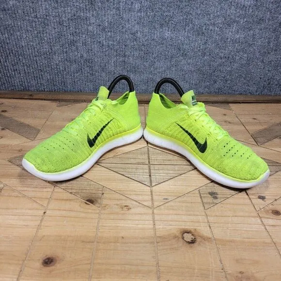 Nike Free RN Flyknit Womens 7 Volt Running Shoes Sneakers Olympic Medal Stand