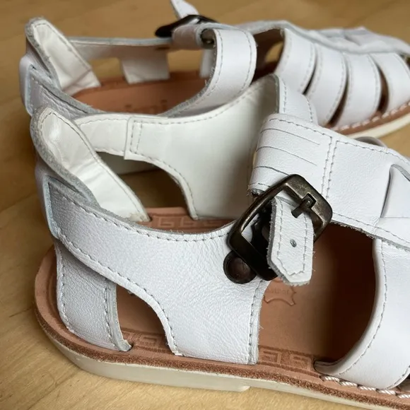 NIMI Leather Closed Toe Anatomic Sandals white 12