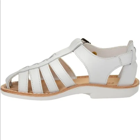 NIMI Leather Closed Toe Anatomic Sandals white 12