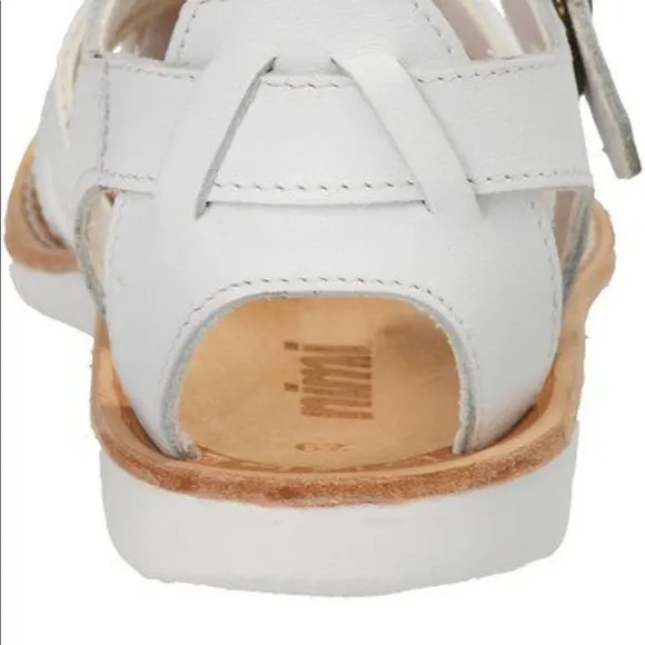 NIMI Leather Closed Toe Anatomic Sandals white 12