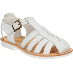 NIMI Leather Closed Toe Anatomic Sandals white 12