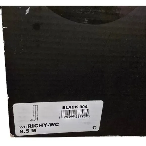 Nine West Richy Heeled Boots in Black NEW Size 8.5 M Wide Calf