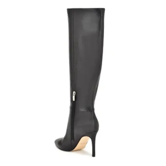 Nine West Richy Heeled Boots in Black NEW Size 8.5 M Wide Calf