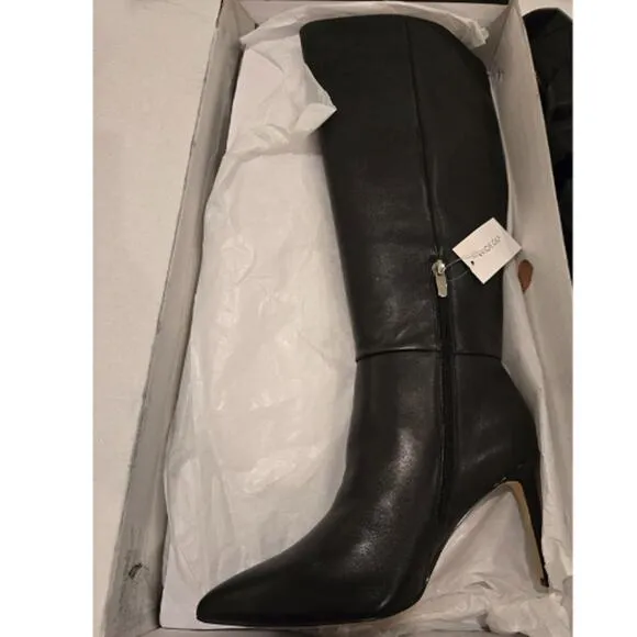 Nine West Richy Heeled Boots in Black NEW Size 8.5 M Wide Calf