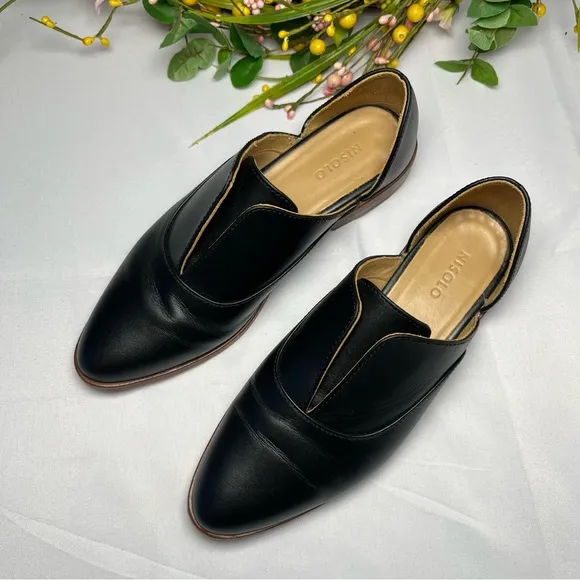 Nisolo Emma d'Orsay Black Loafers Size 6