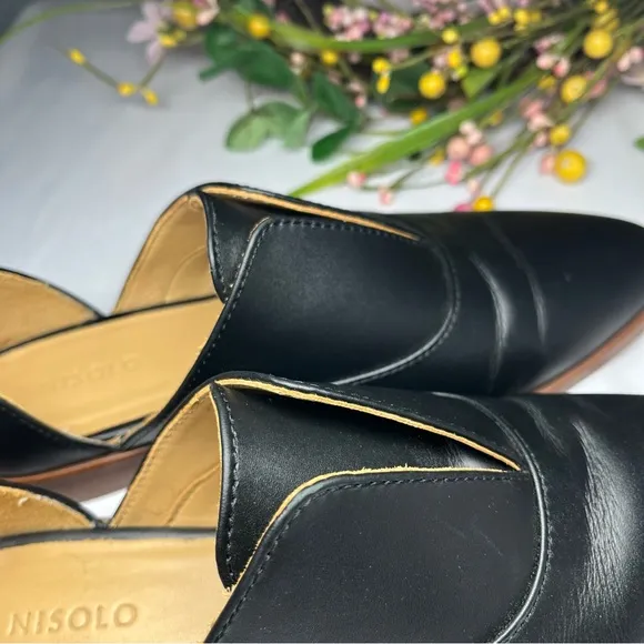Nisolo Emma d'Orsay Black Loafers Size 6