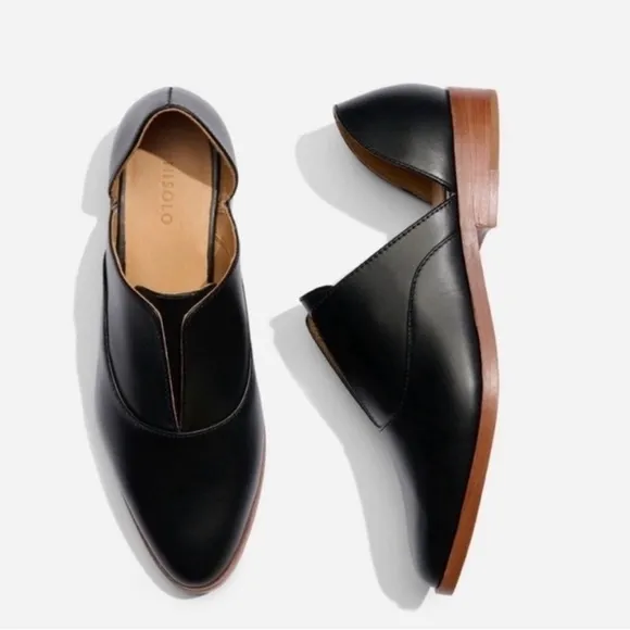 Nisolo Emma d'Orsay Black Loafers Size 6