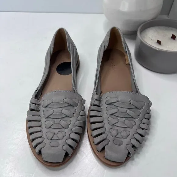 Nisolo Huarache Leather Sandals Leather Gray Women 7 NWOB Anthropologie