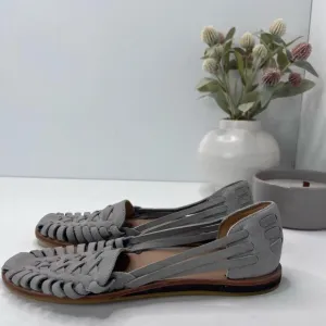 Nisolo Huarache Leather Sandals Leather Gray Women 7 NWOB Anthropologie