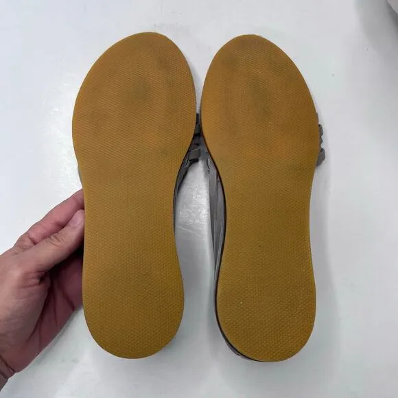 Nisolo Huarache Leather Sandals Leather Gray Women 7 NWOB Anthropologie