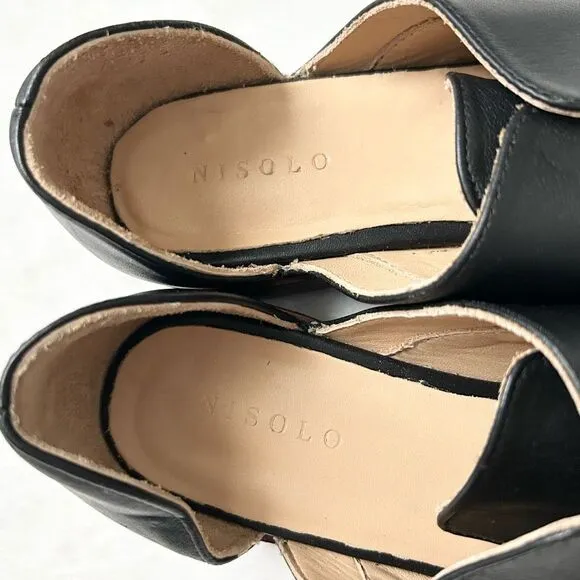 Nisolo Women’s Classic Oxford Loafers Black Leather Size 8 workwear office