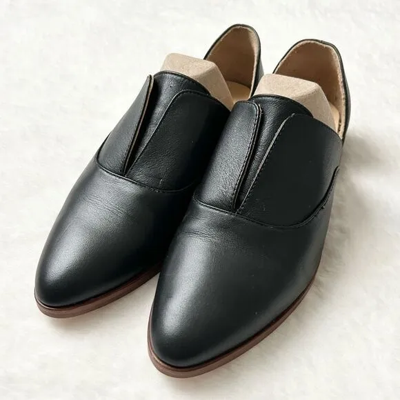 Nisolo Women’s Classic Oxford Loafers Black Leather Size 8 workwear office