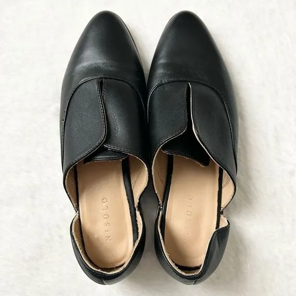 Nisolo Women’s Classic Oxford Loafers Black Leather Size 8 workwear office