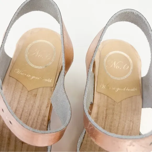 No. 6 Store Coco Cross Front Rose Gold Sandals Clogs
