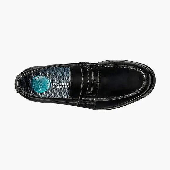 Nunn Bush 85538-009 LINCOLN Moc Toe Black Multi Penny Loafers Size 10M NWOB