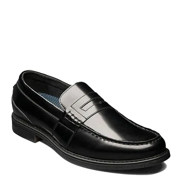 Nunn Bush 85538-009 LINCOLN Moc Toe Black Multi Penny Loafers Size 10M NWOB