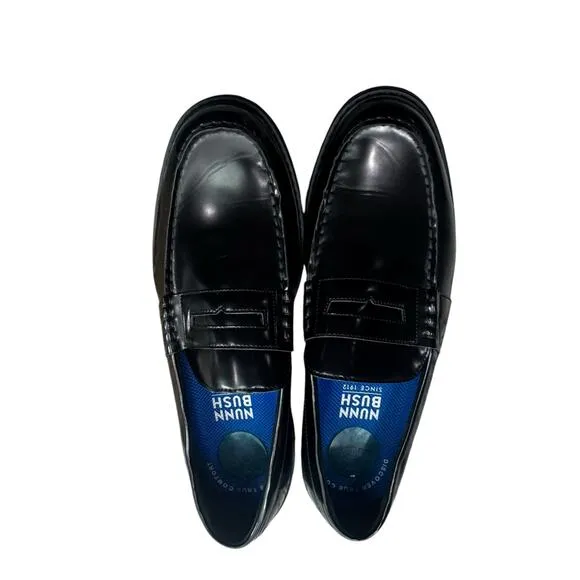 Nunn Bush 85538-009 LINCOLN Moc Toe Black Multi Penny Loafers Size 10M NWOB
