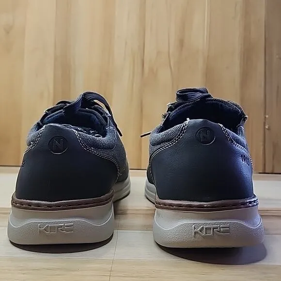 NUNN BUSH GRAY SNEAKERS STYLE ☆1912 KORE MENS 8 1/2 DENIM MATERIAL NWOB
