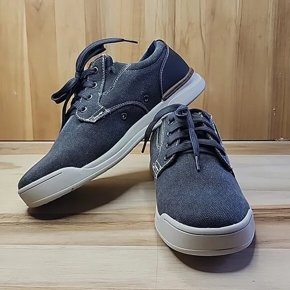 NUNN BUSH GRAY SNEAKERS STYLE ☆1912 KORE MENS 8 1/2 DENIM MATERIAL NWOB