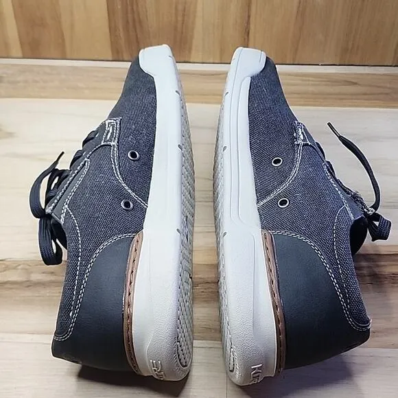 NUNN BUSH GRAY SNEAKERS STYLE ☆1912 KORE MENS 8 1/2 DENIM MATERIAL NWOB