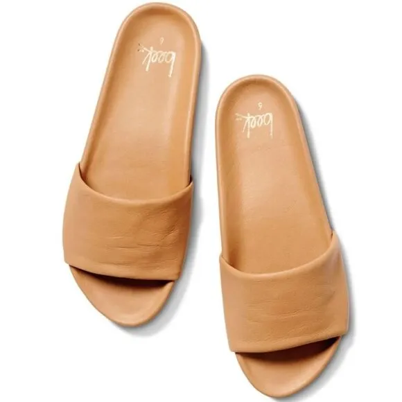 NWB Beek Gallito Leather Slide Sandal Honey Light Tan Size 8