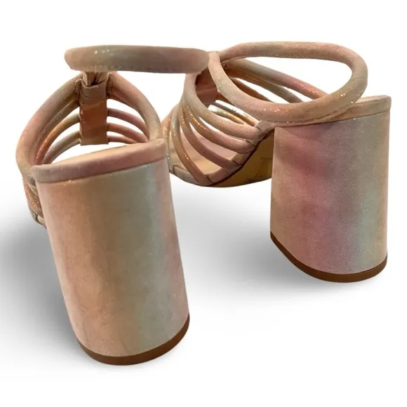 NWOB $158 Free People Metallic Sheen Leather Sandals