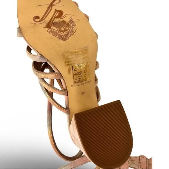 NWOB $158 Free People Metallic Sheen Leather Sandals