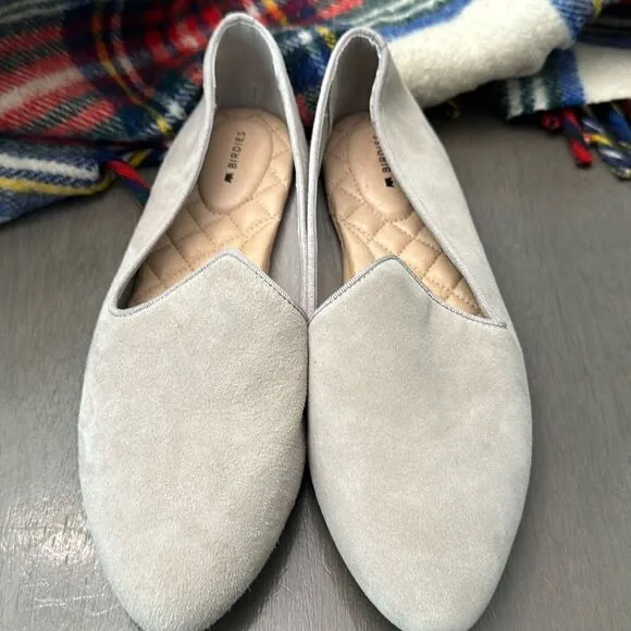 NWOB Birdies The Heron Taupe/greige ballet flats suede size 9