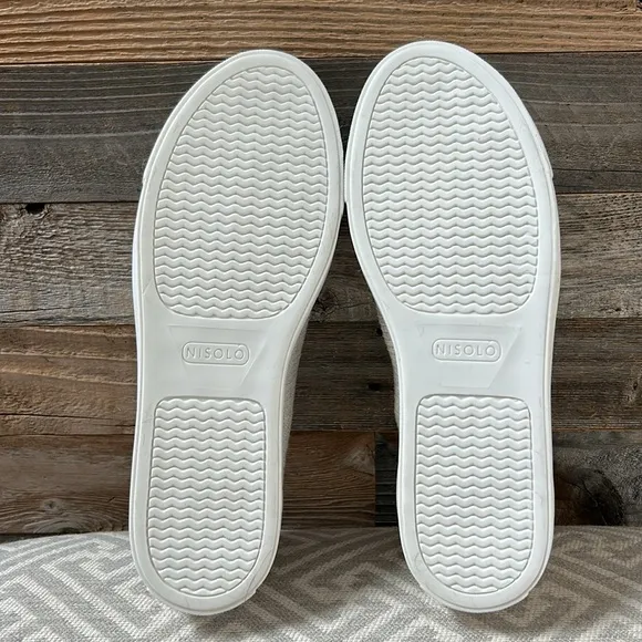 NWOB Nisolo Eco Knit Casual Lace-Up Sneakers in Oatmeal Size 9