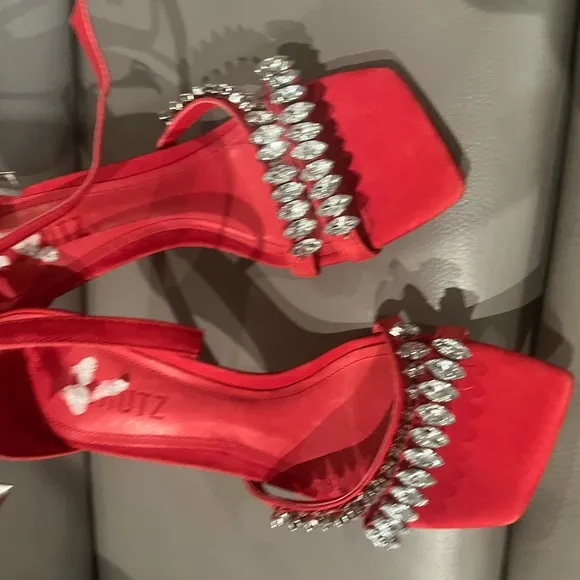 NWOB Schutz Linsey Red Sandals size 7