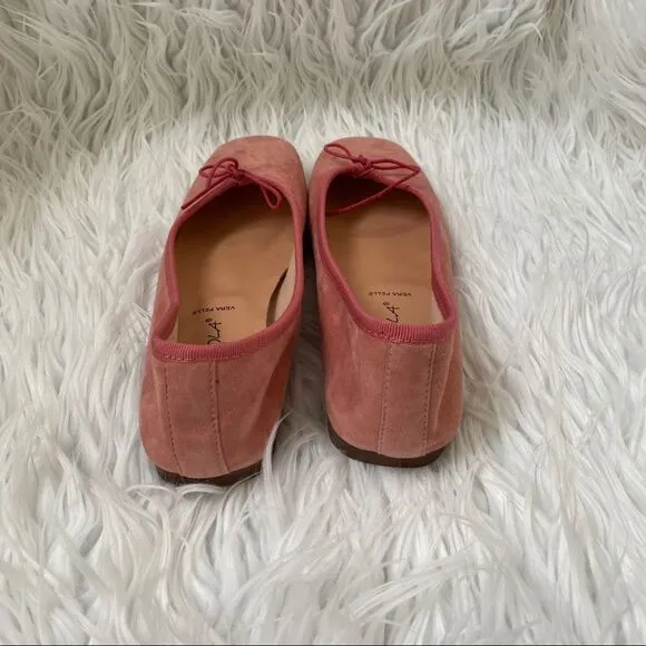 NWOB! Pettegola suede leather bow ballet flats 7