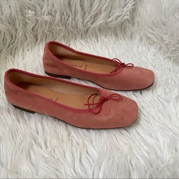 NWOB! Pettegola suede leather bow ballet flats 7