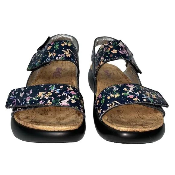 NWOT Alegria by PG Lite Bailee Leather Floral Adjustable Sandals Size 38