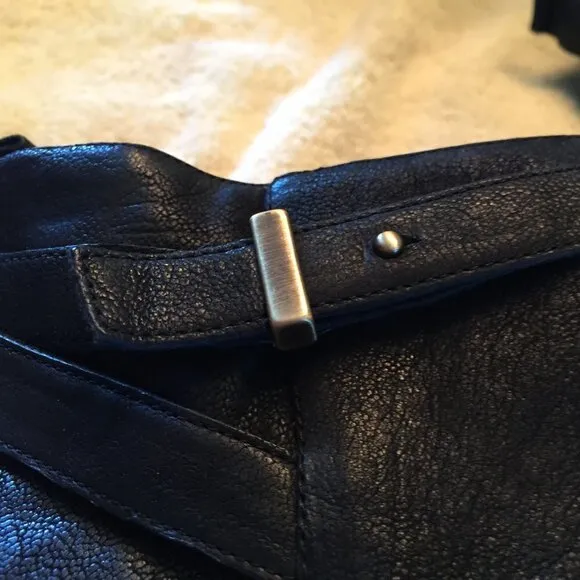 NWOT Ann Taylor Black Leather Ankle Boot