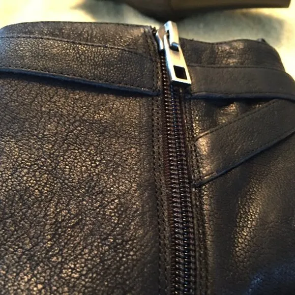 NWOT Ann Taylor Black Leather Ankle Boot