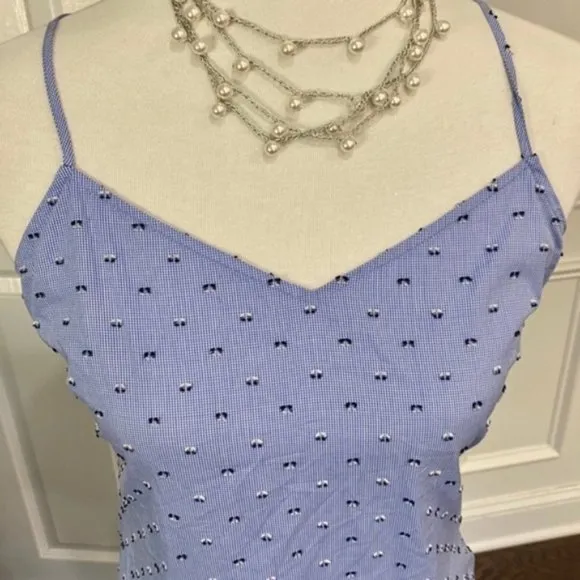 NWOT Derek Lam Crosby 10 Gingham Embroidered Dress