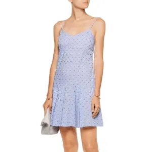 NWOT Derek Lam Crosby 10 Gingham Embroidered Dress