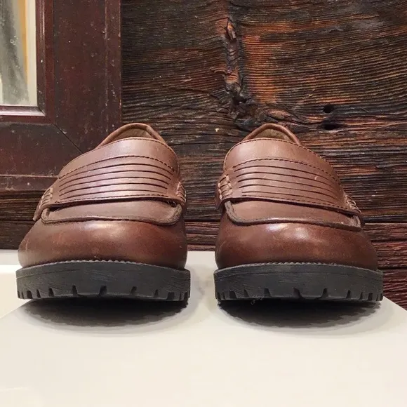 NWOT Eastland Newbury Penny Loafer Heeled Genuine Leather Shoe Brown SZ6