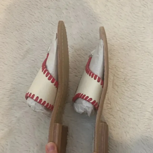 NWOT JACK ROGERS® LOBSTER EMBROIDERED SANDALS