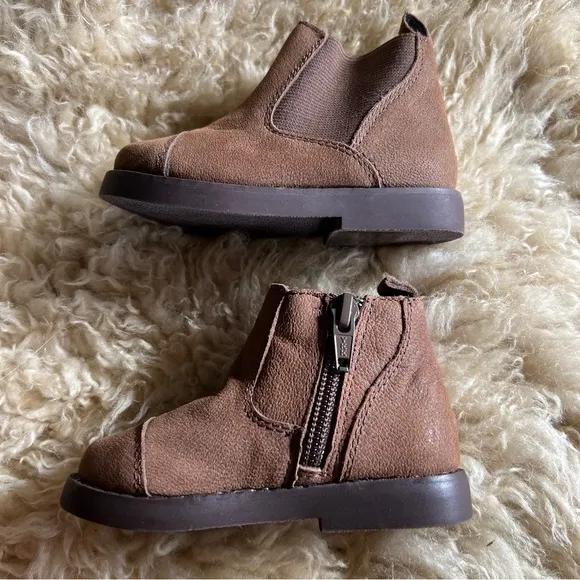 NWOT Janie and Jack Leather Side Zip Chelsea Boots