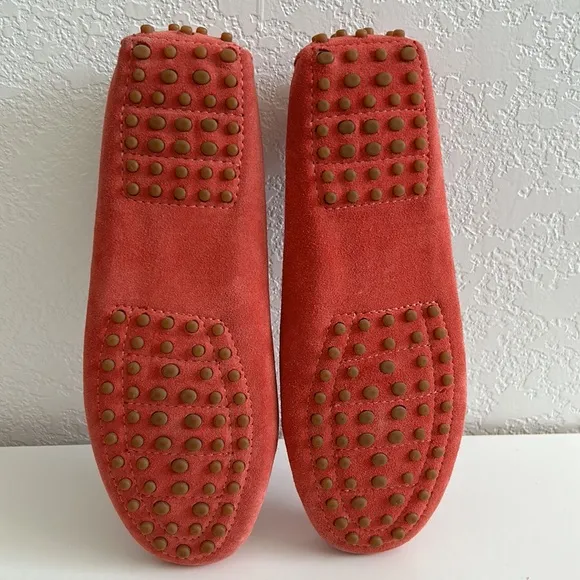 NWOT Johnny Was Vivian Moccasins Pink Suede Floral Embroidered Shoe Flats